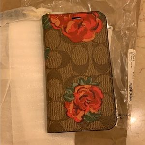 Coach iPhone XS/X wallet case NWT